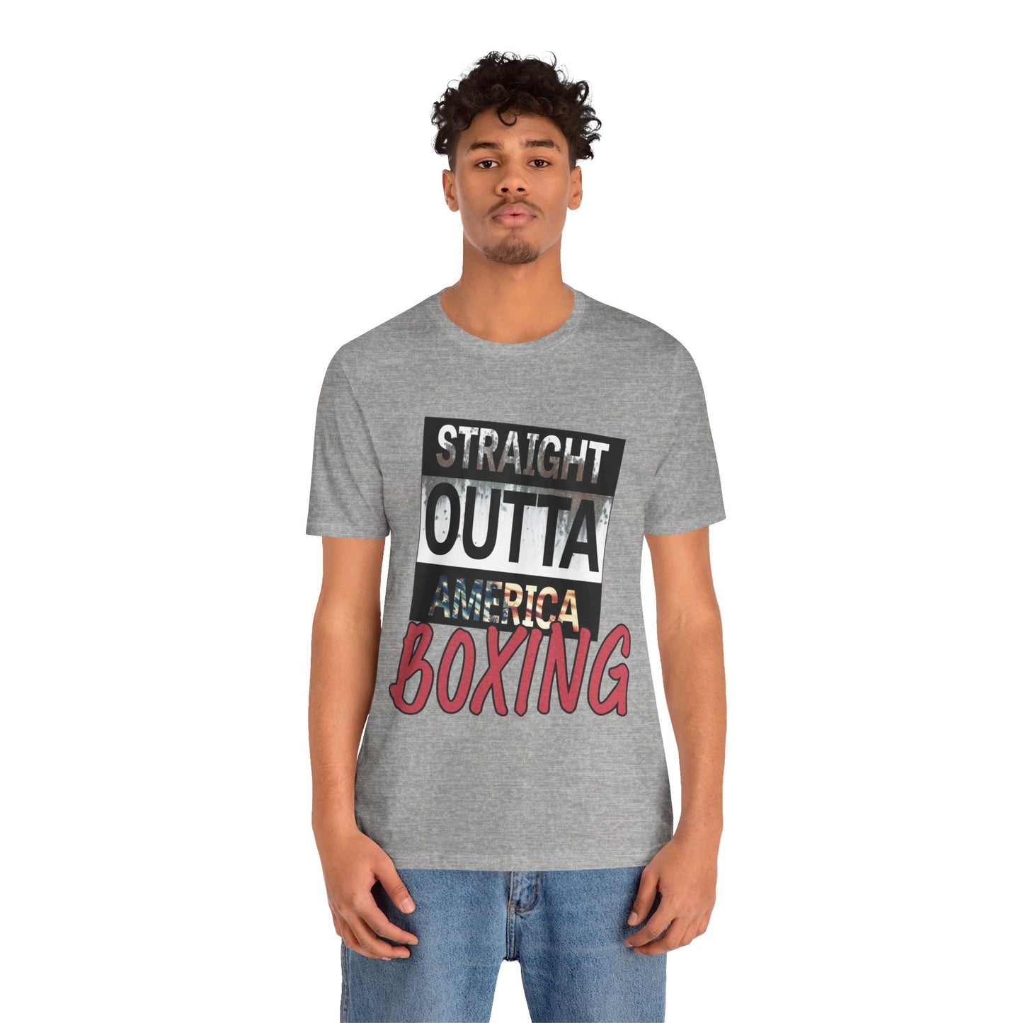 Knockout Style: Straight Outta America Boxing - Unisex Short Sleeve Tee
