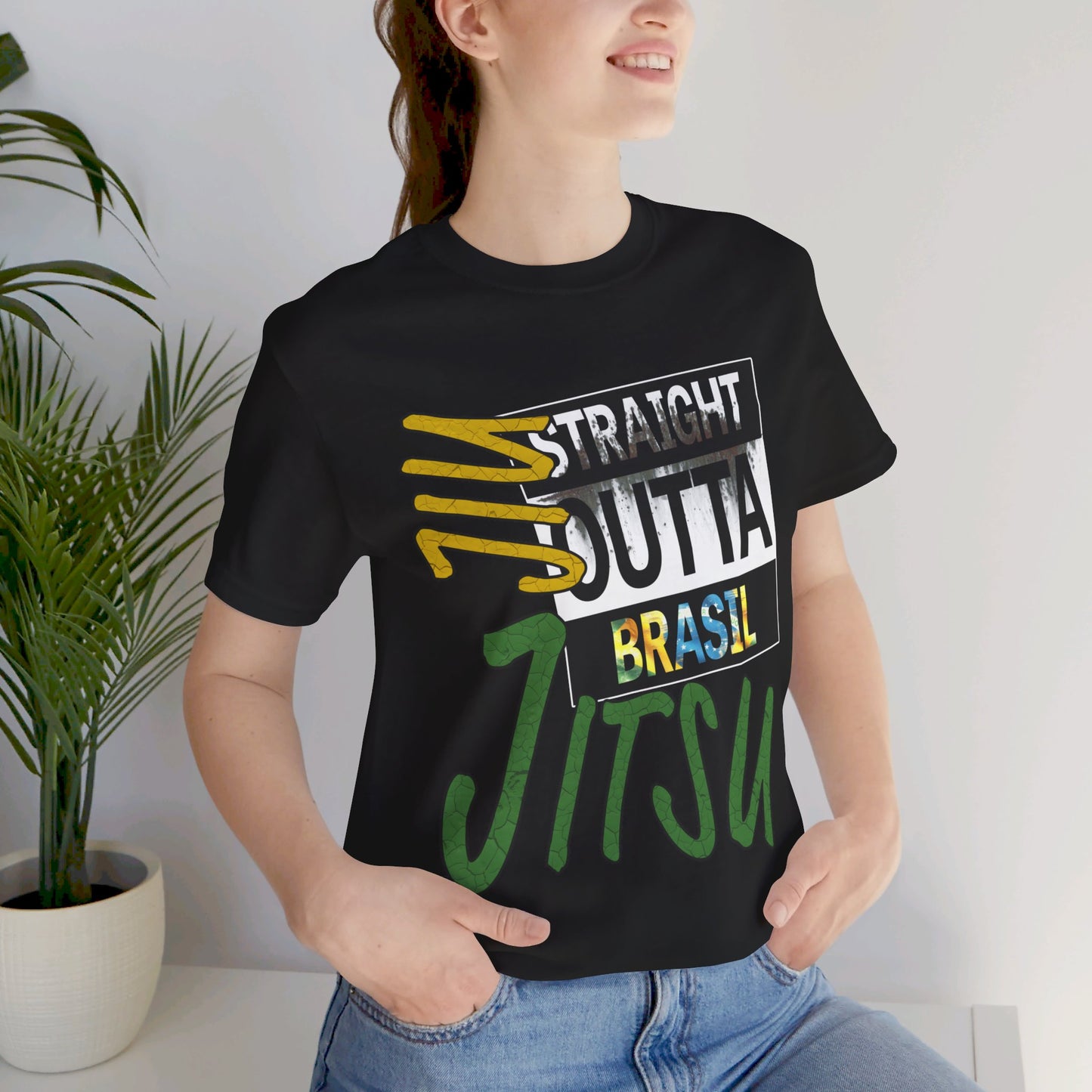 Straight Outta Brasil Jiu-Jitsu - Unisex Short Sleeve Tee