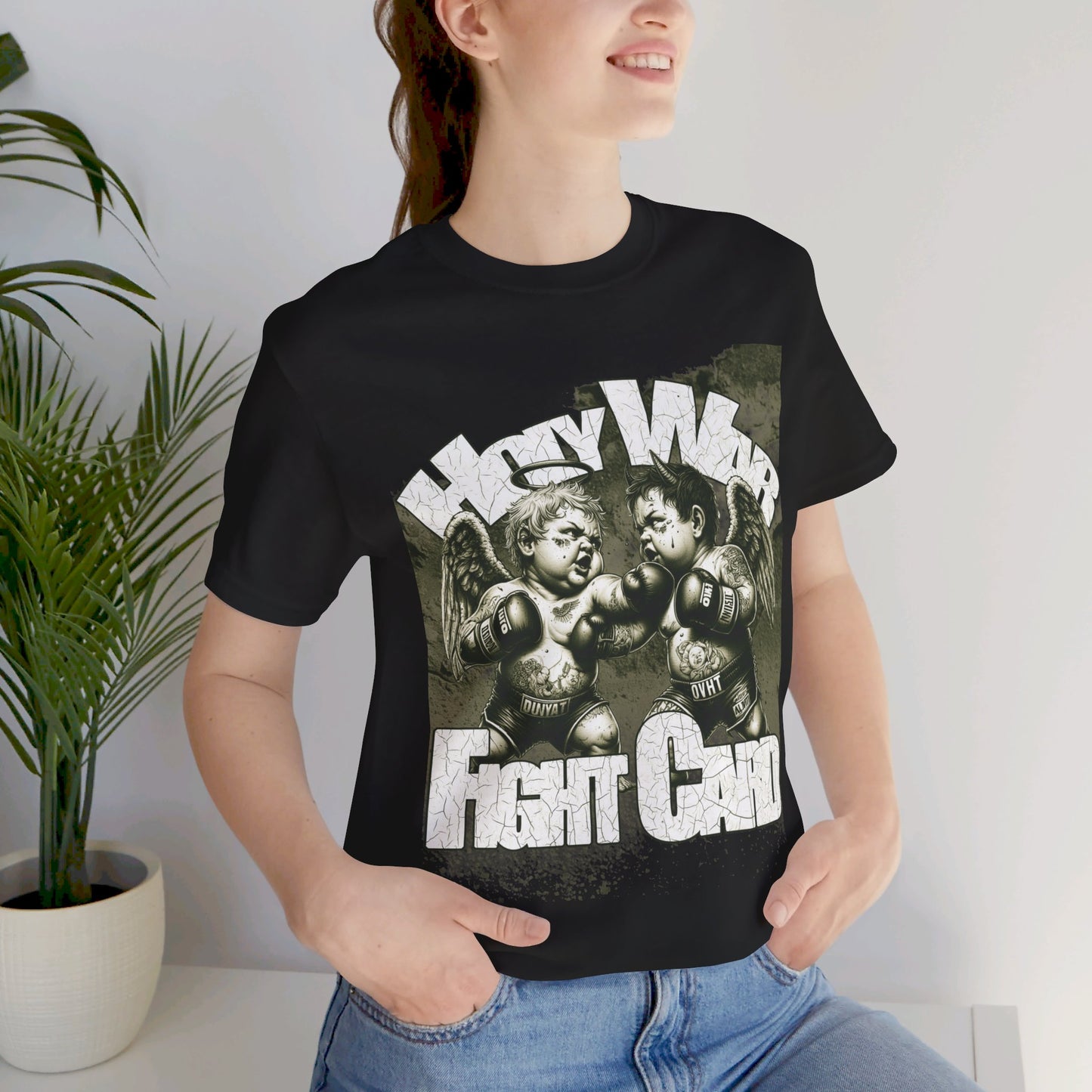 Holy War Fight Card Unisex Short Sleeve Tee