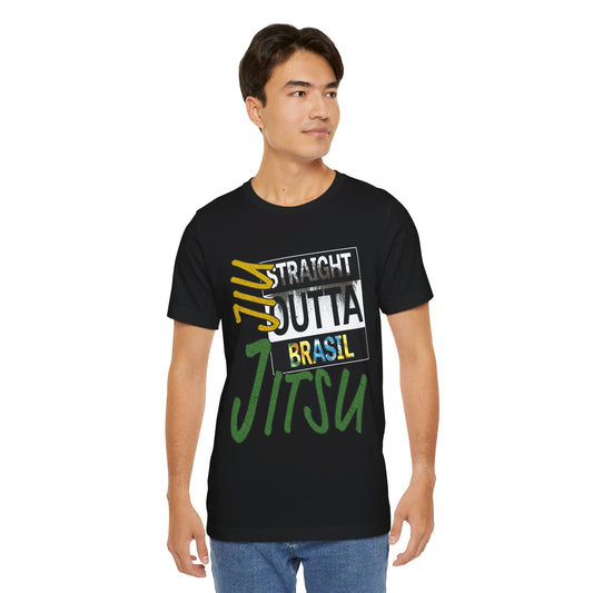 Straight Outta Brasil Jiu-Jitsu - Unisex Short Sleeve Tee