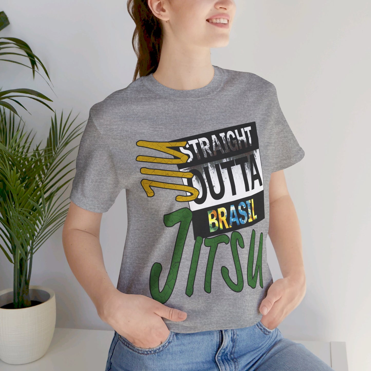 Straight Outta Brasil Jiu-Jitsu - Unisex Short Sleeve Tee