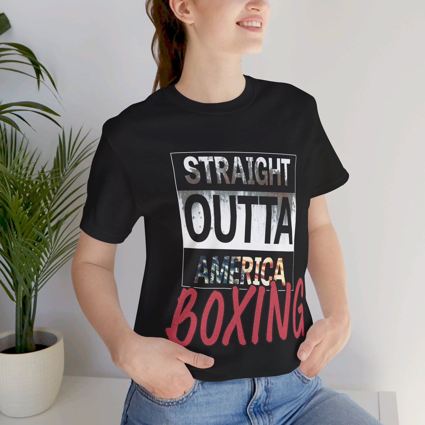 Knockout Style: Straight Outta America Boxing - Unisex Short Sleeve Tee