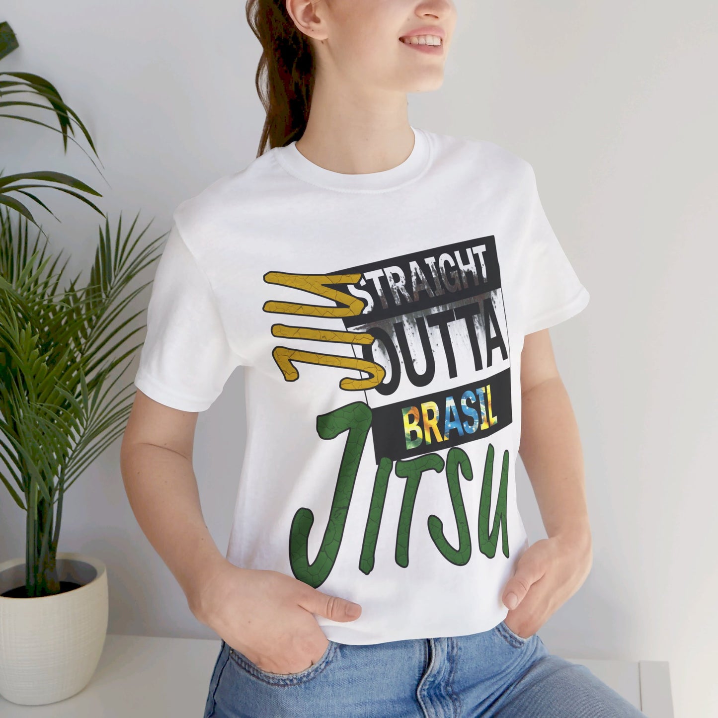 Straight Outta Brasil Jiu-Jitsu - Unisex Short Sleeve Tee