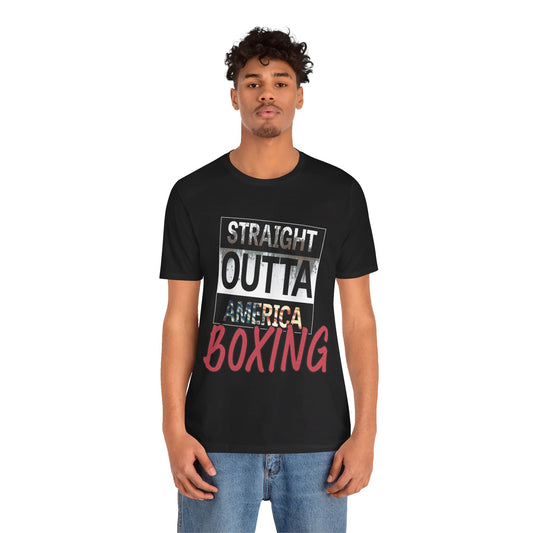 Knockout Style: Straight Outta America Boxing - Unisex Short Sleeve Tee