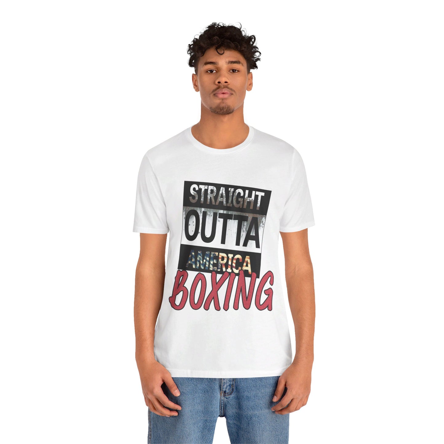 Knockout Style: Straight Outta America Boxing - Unisex Short Sleeve Tee