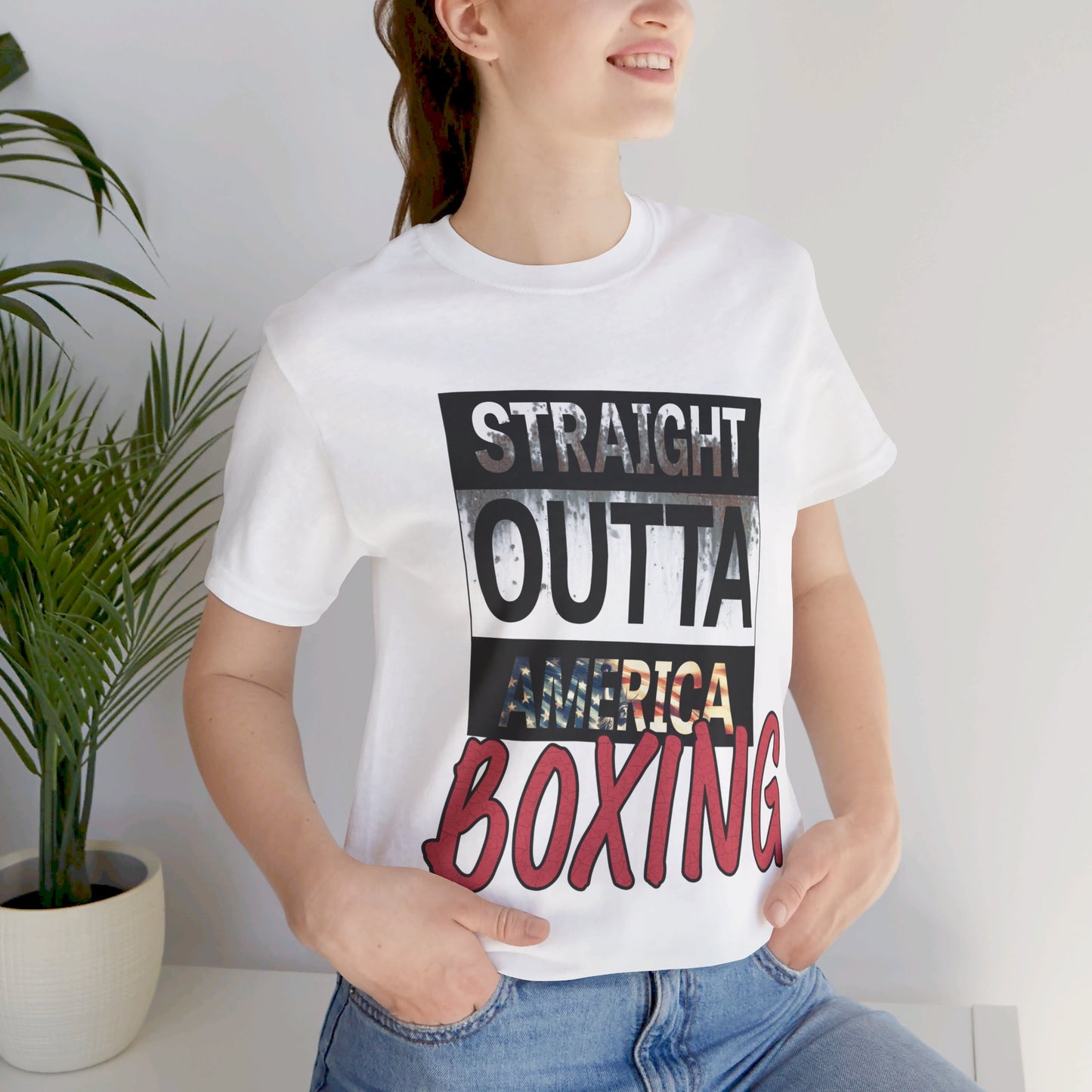 Knockout Style: Straight Outta America Boxing - Unisex Short Sleeve Tee